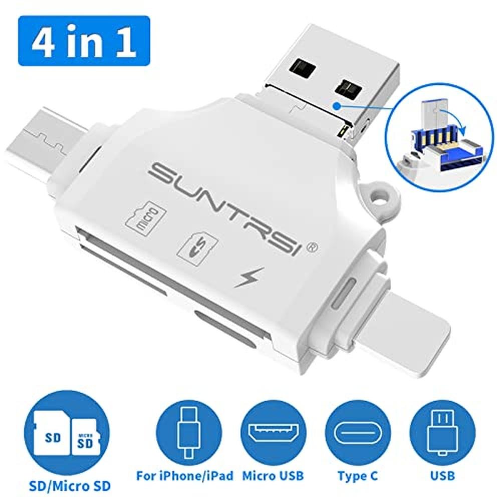 Reader Camera: Premium 4-in-1 Micro SD Card Adapter – Side View