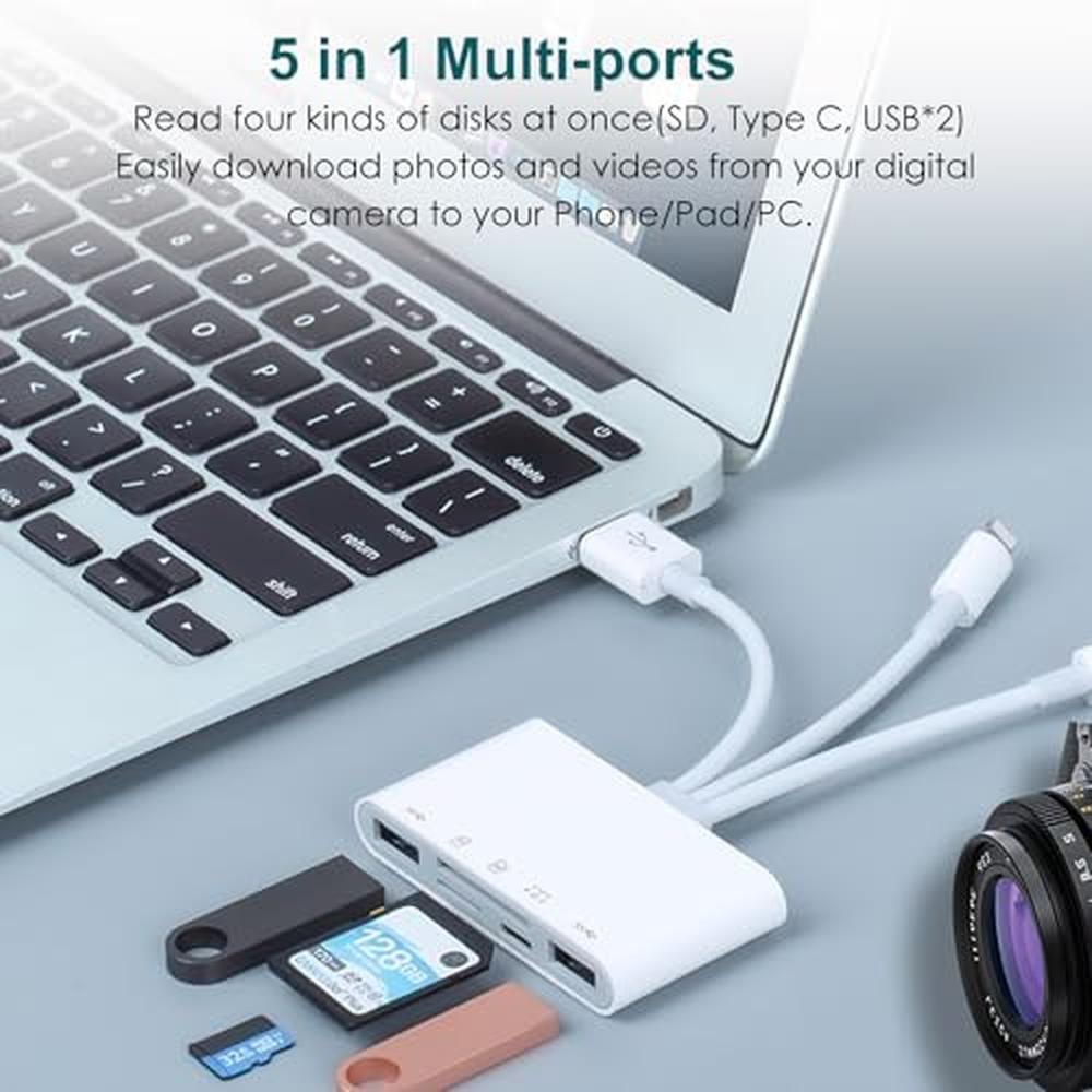 Reader iPhone: Sanjyut 7-in-1 USB-A – In Use