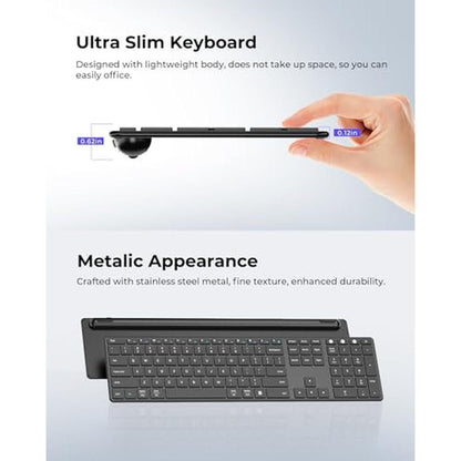 Wireless Keyboard Mouse: Seenda SKM64-3 Rechargeable Slim – In Use