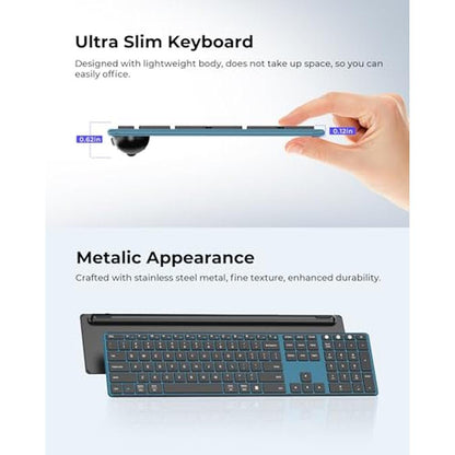 Wireless Keyboard Mouse: Seenda SKM64-3 Rechargeable Slim – In Use