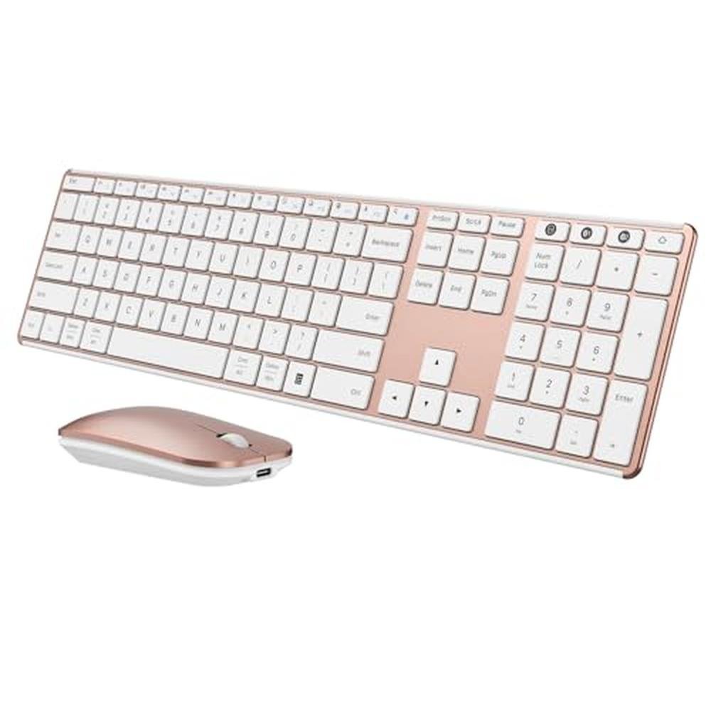 Wireless Keyboard Mouse: Seenda SKM64 3 Rechargeable Slim – Front View