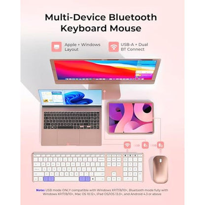 Wireless Keyboard Mouse: Seenda SKM64 3 Rechargeable Slim – Side View