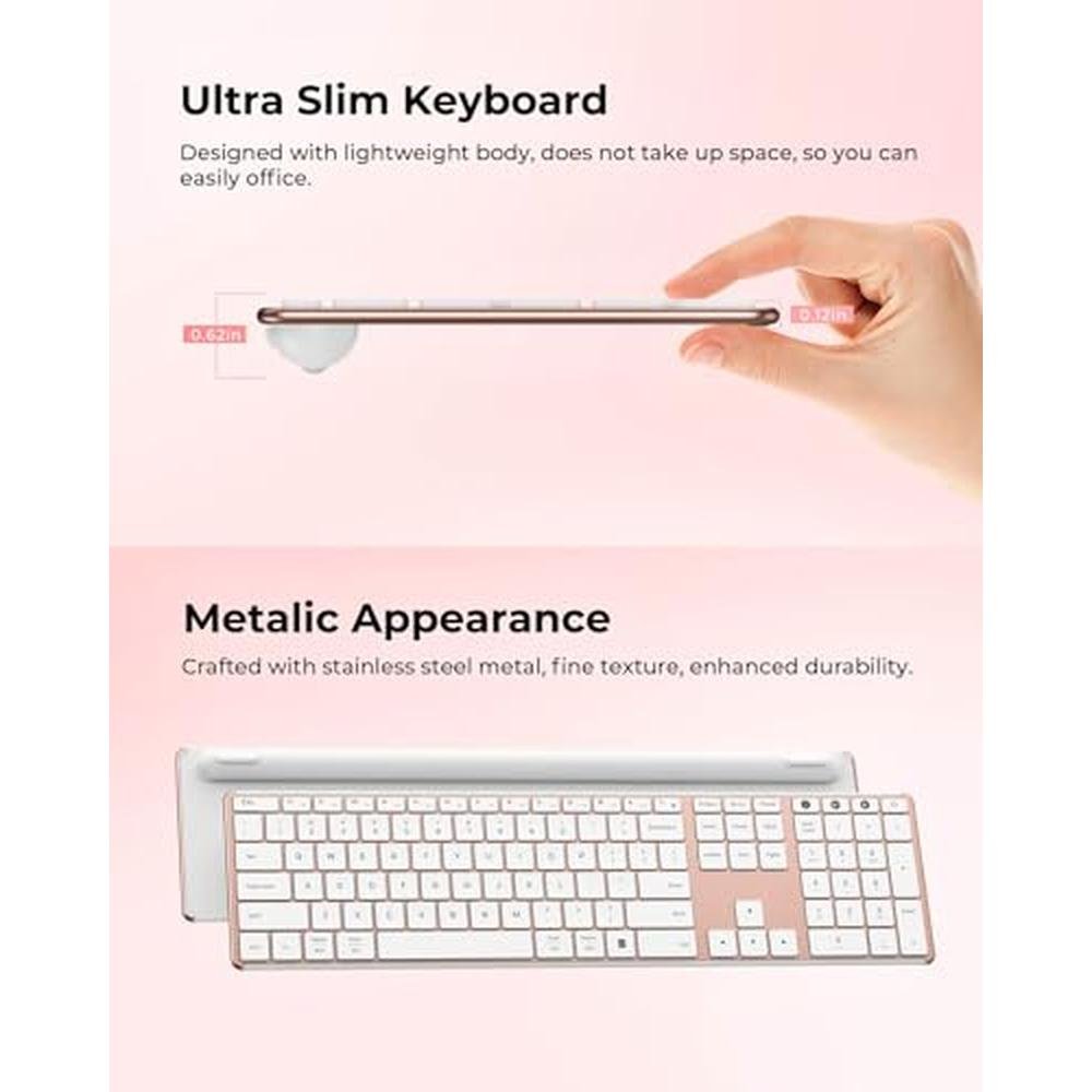 Wireless Keyboard Mouse: Seenda SKM64 3 Rechargeable Slim – In Use