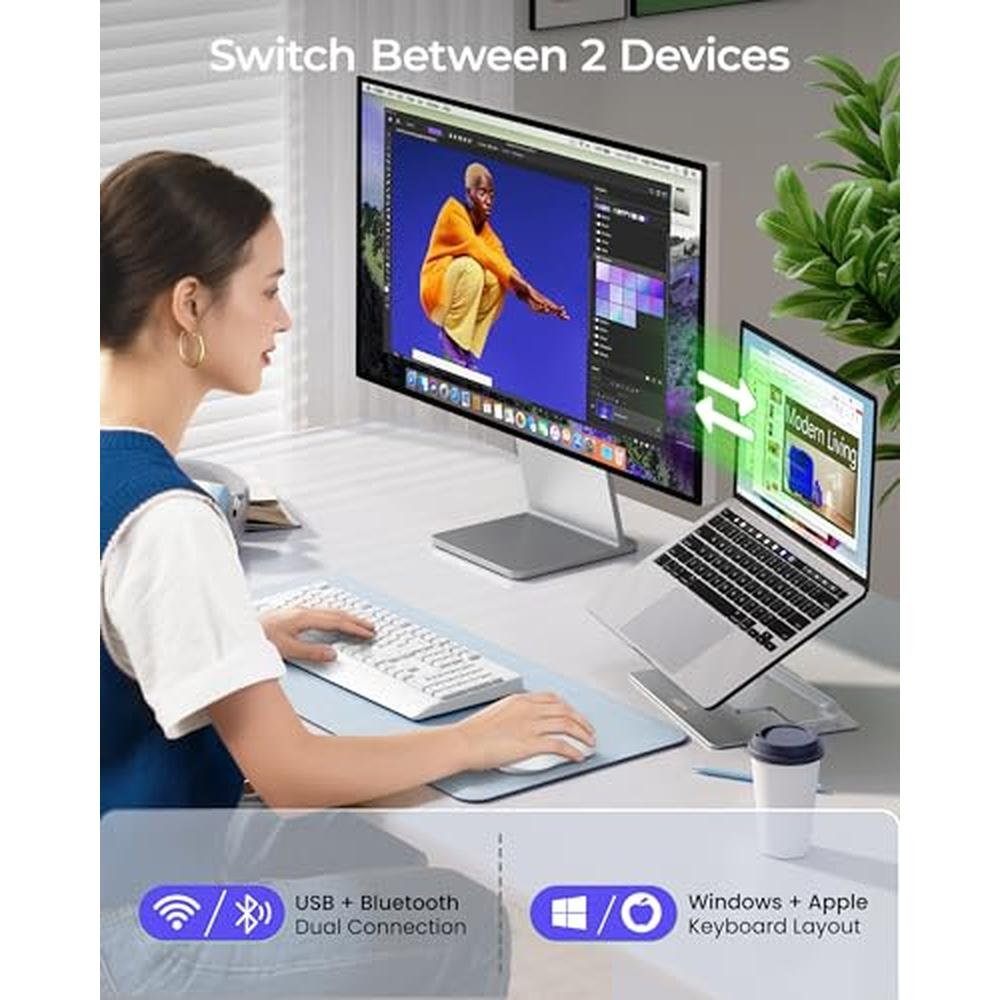 Keyboard Mouse: Seenda COE200 Ergonomic Keyboard with Wrist – Side View
