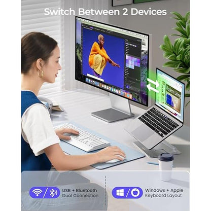 Keyboard Mouse: Seenda COE200 Ergonomic Keyboard with Wrist – Side View