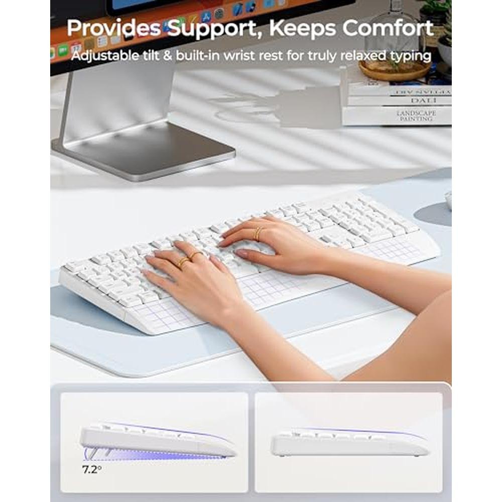 Keyboard Mouse: Seenda COE200 Ergonomic Keyboard with Wrist – Close-up Detail