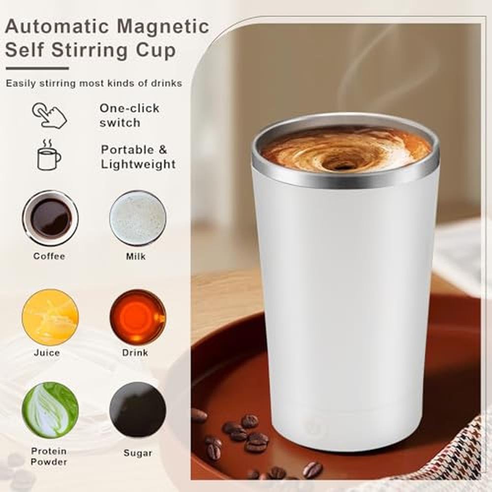 Stirring Magnetic: Self-Stirring Magnetic Coffee Mug – Side View