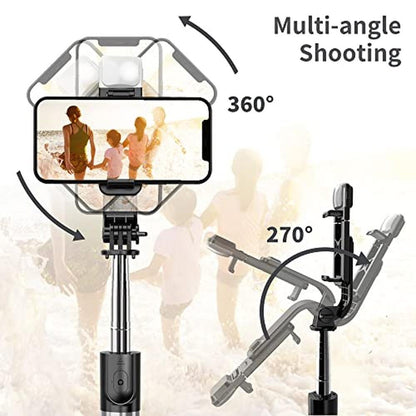 Selfie Stick: Premium Extendable Selfie Stick Tripod with – Close-up Detail