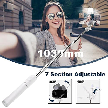 Selfie Stick: Premium Extendable Selfie Stick with Fill – In Use