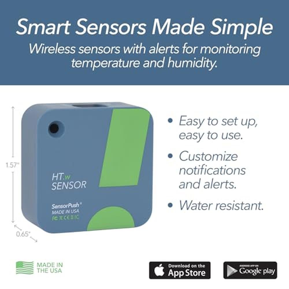 Temperature Sensor: SensorPush HT.w Smart Temperature & – Side View