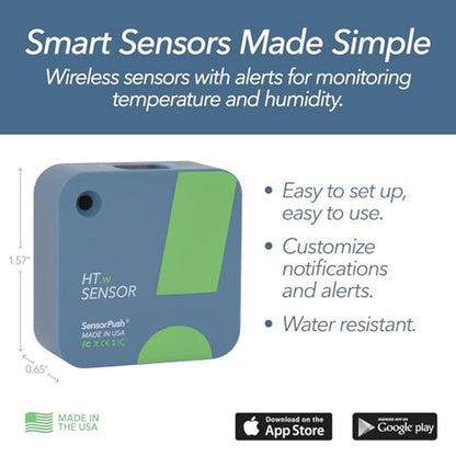 Temperature Sensor: SensorPush HT.w Smart Temperature & – Side View