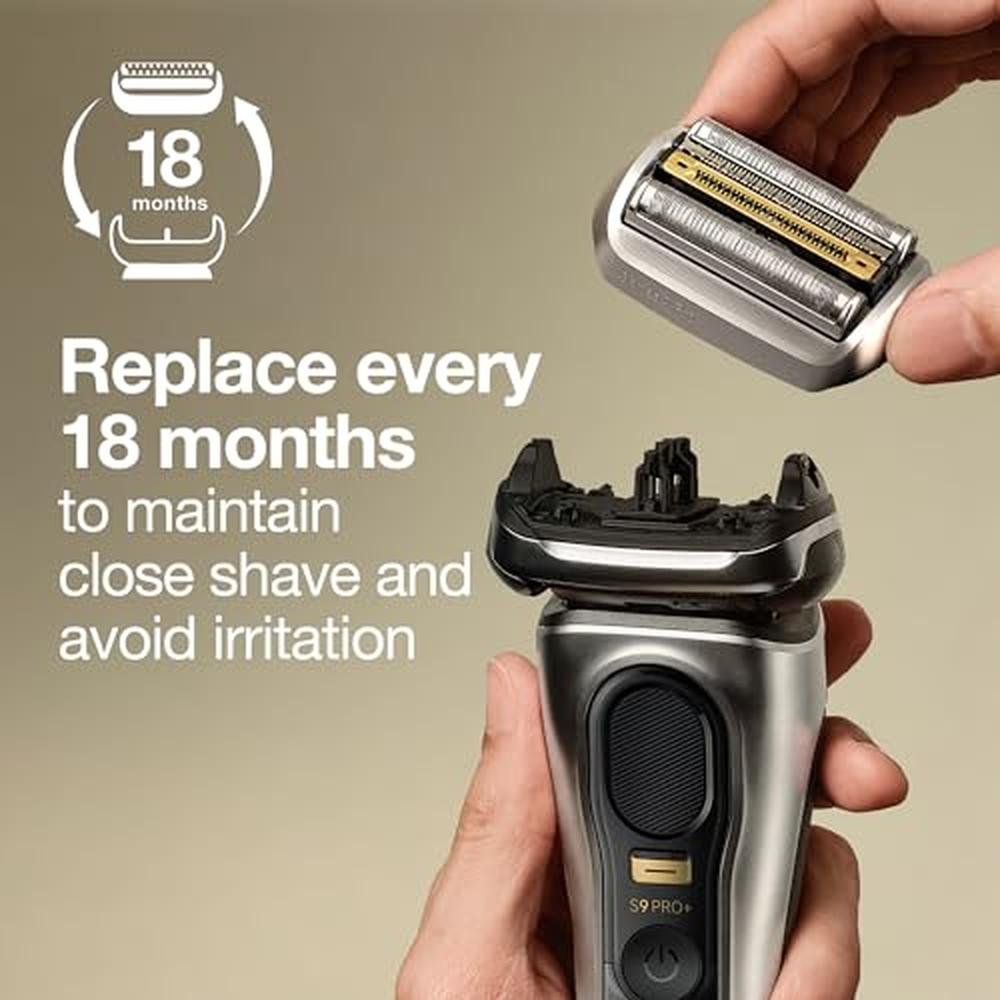 Silver Series: USA Warehouse Series 9 Men's Electric Shaver – Close-up Detail