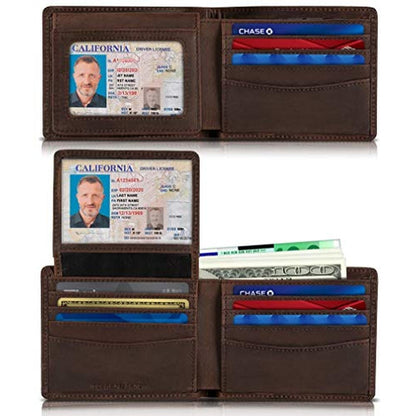 SERMAN BRANDS 2 ID Window Wallet for Men RFID Blocking – Front View