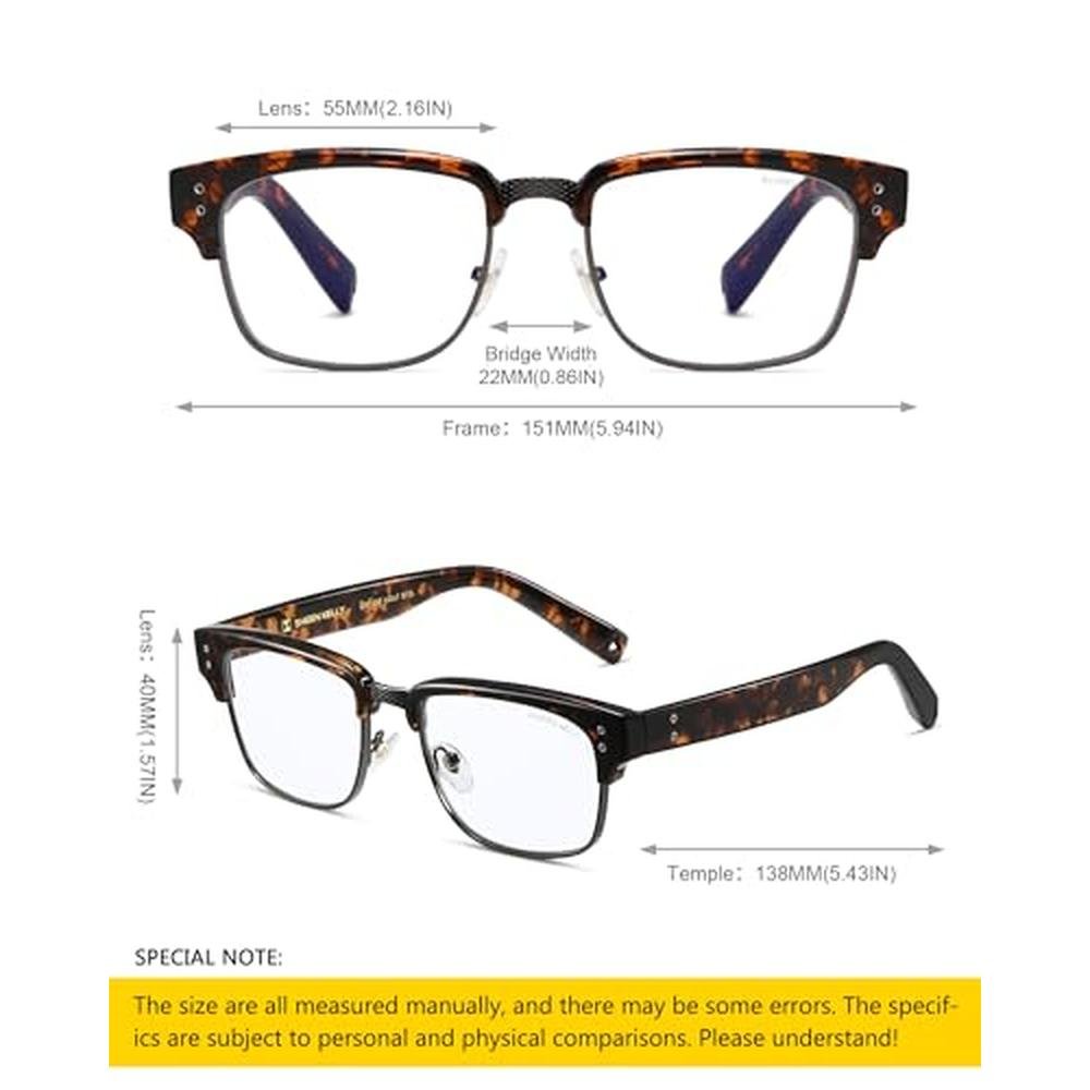 Black Sheen: SHEEN KELLY Retro Square Semi-Rimless – In Use
