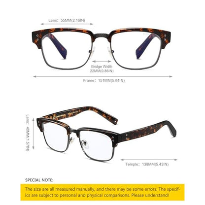 Black Sheen: SHEEN KELLY Retro Square Semi-Rimless – In Use