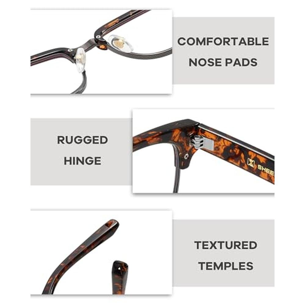 Black Sheen: SHEEN KELLY Retro Square Semi-Rimless – Packaging