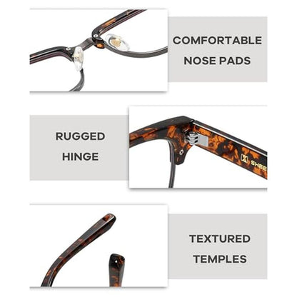 Black Sheen: SHEEN KELLY Retro Square Semi-Rimless – Packaging
