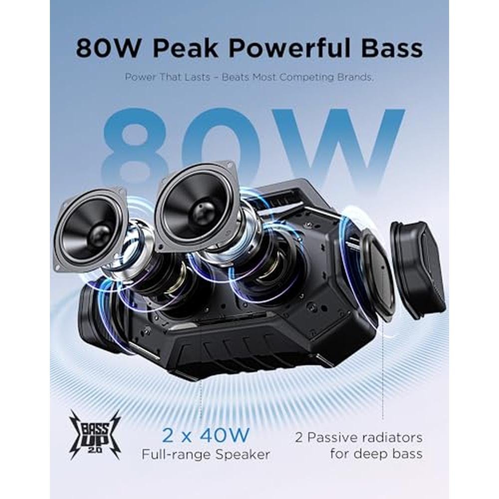 Speakers ShellHome: ShellHome Bluetooth 6.0 Outdoor 80W – Side View
