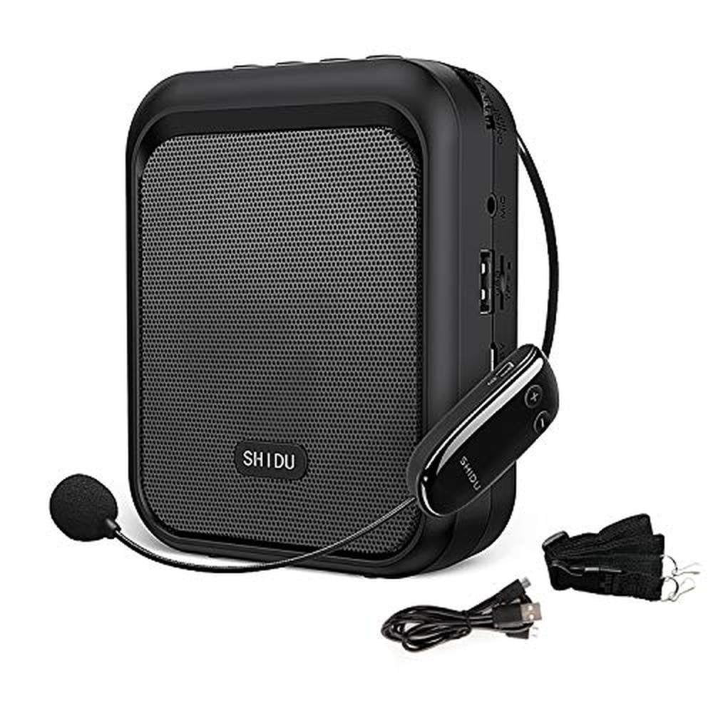 SHIDU Mini Voice Amplifier: Portable Bluetooth Speaker with – Front View