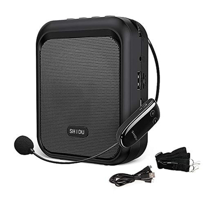 SHIDU Mini Voice Amplifier: Portable Bluetooth Speaker with – Front View