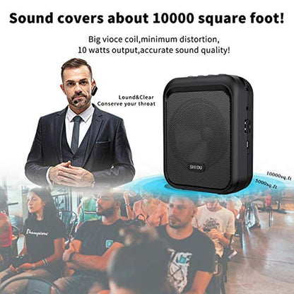 SHIDU Mini Voice Amplifier: Portable Bluetooth Speaker with – Close-up Detail