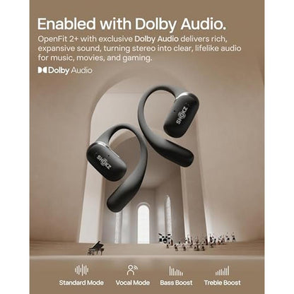 SHOKZ NEW OpenFit 2+ Open-Ear Headphones – In Use