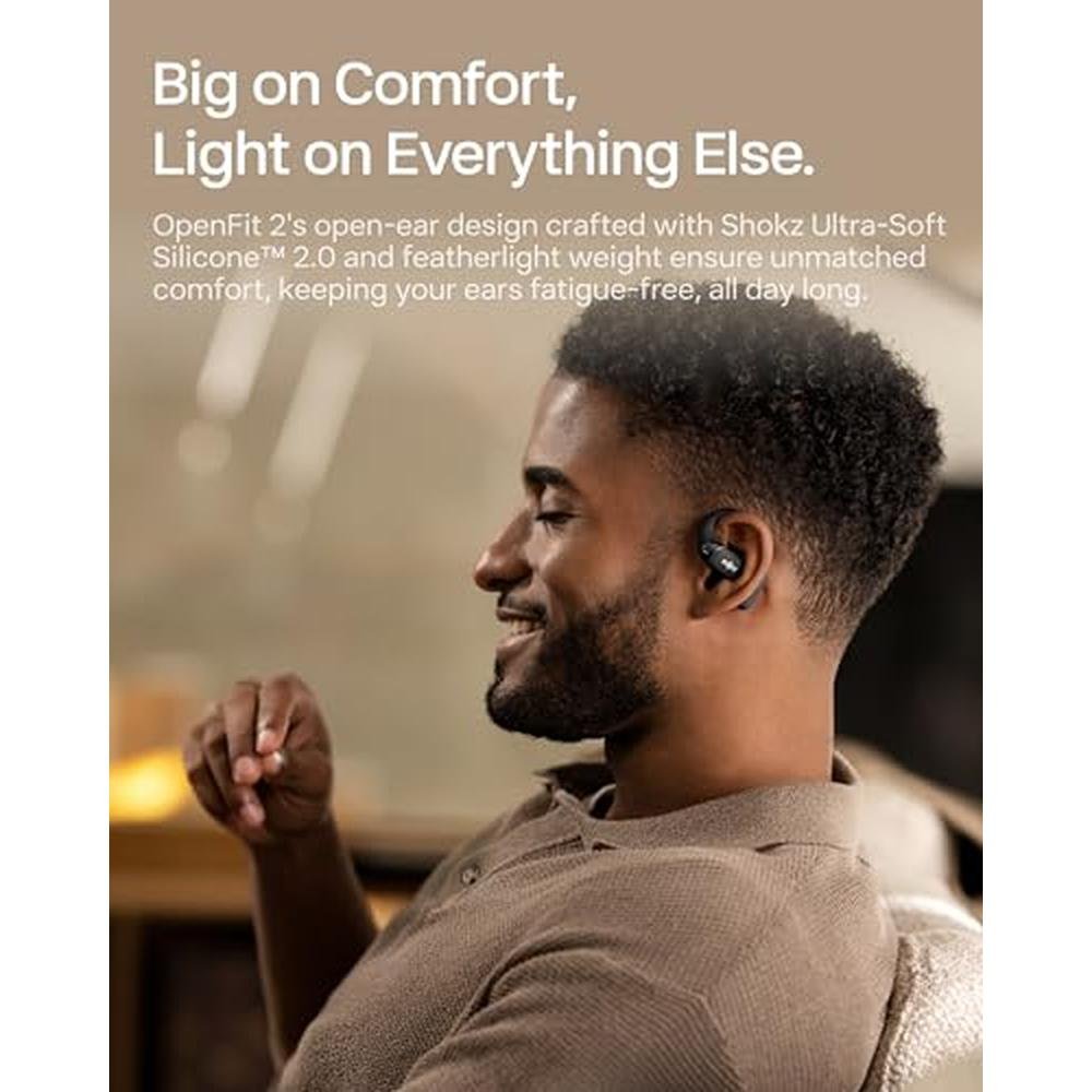 SHOKZ OpenFit 2: True Wireless Bluetooth Earphones with – Packaging