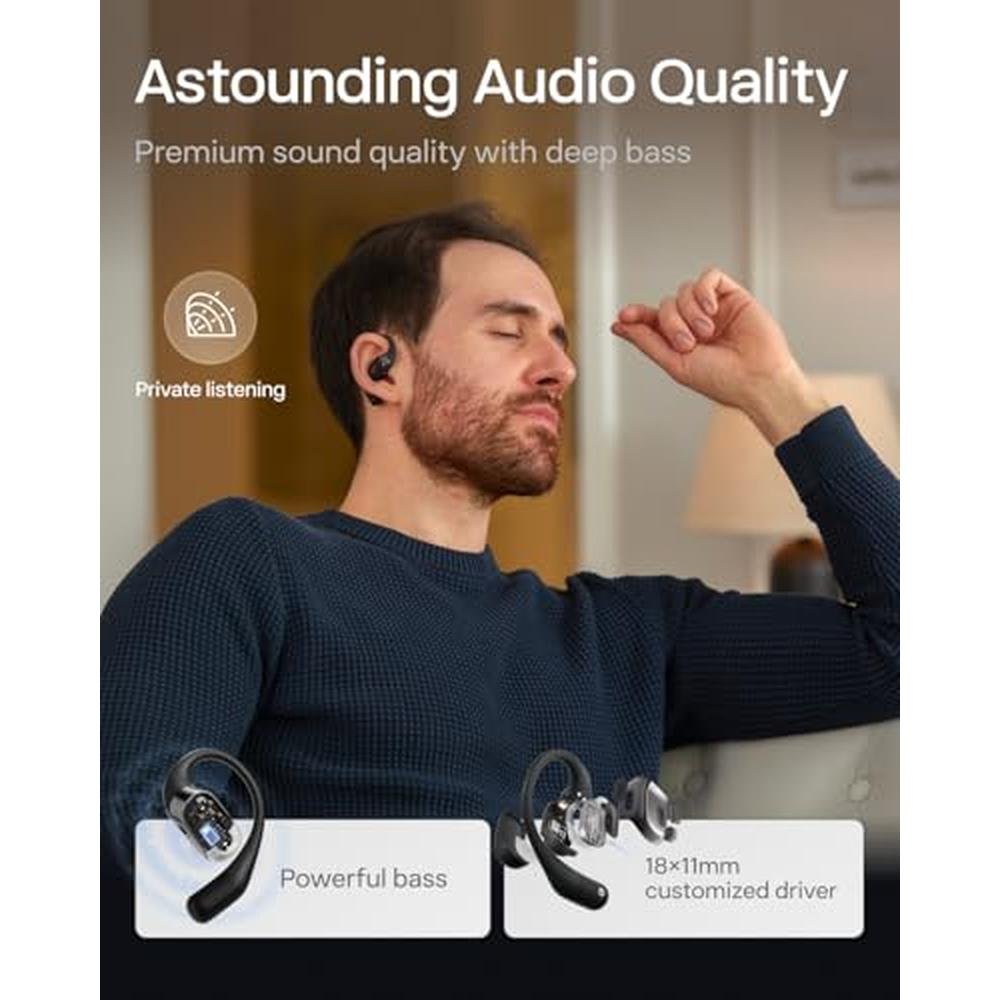 SHOKZ OpenFit: Premium Open-Ear True Wireless Bluetooth – In Use
