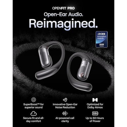 SHOKZ OpenFit Pro Open-Ear True Wireless Earbuds with – Side View