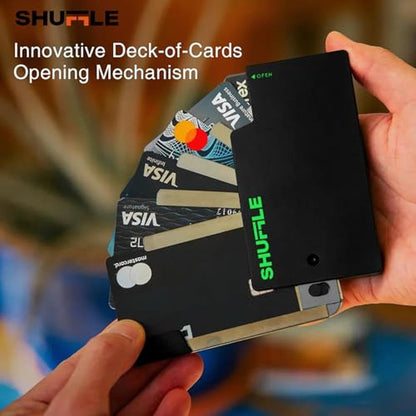 Men's RFID Wallet: Shuffle Minimalist Smart RFID Wallet – Front View
