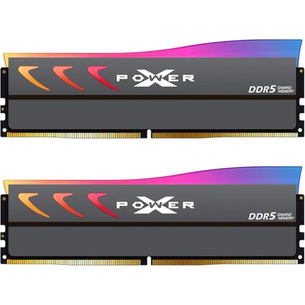 Silicon Power DDR5 32GB: 2x16GB Storm RGB 6000MT/s – Front View