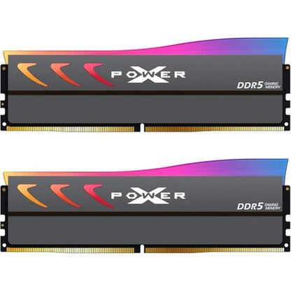 Silicon Power DDR5 32GB: 2x16GB Storm RGB 6000MT/s – Front View