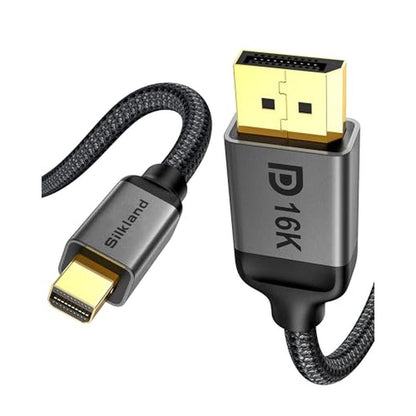 16k DisplayPort: Silkland Mini DisplayPort to DisplayPort – Front View