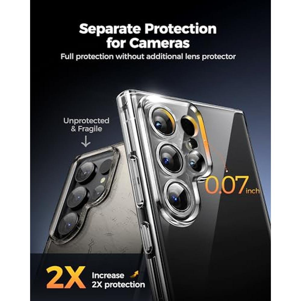Silkland Clear Slim Galaxy S24 Ultra Case – Side View