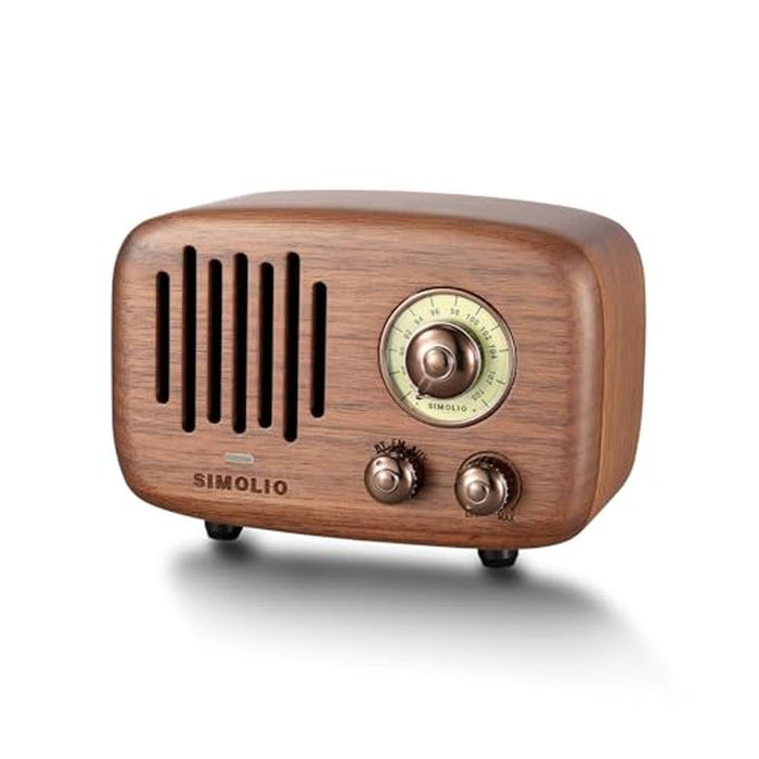 SIMOLIO Retro Bluetooth Speakers with Loud HD Sound – Front View