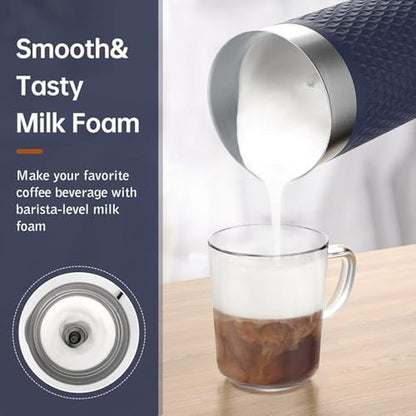 Milk Frother: Simpletaste 4-in-1 Electric Milk Steamer – Side View