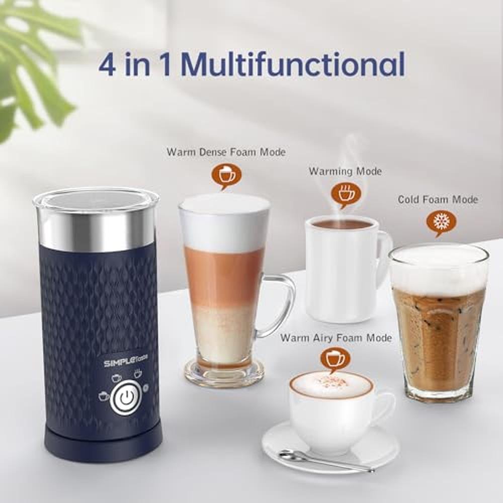 Milk Frother: Simpletaste 4-in-1 Electric Milk Steamer – Close-up Detail