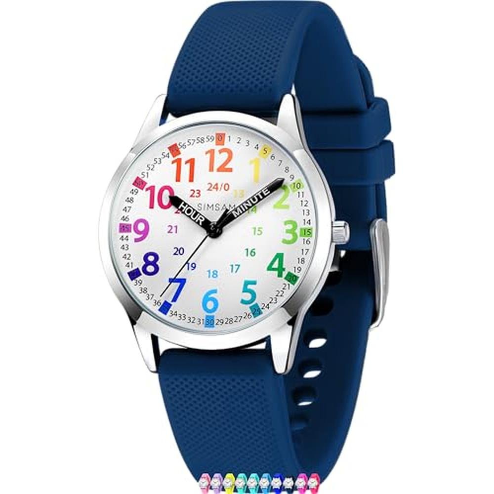 Simsam Kids Watch: Unisex Analog Timepiece for Ages 4-12 – Front View