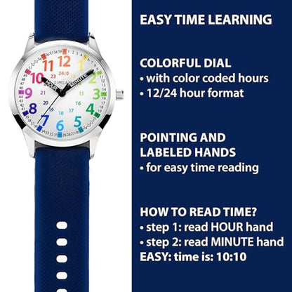Simsam Kids Watch: Unisex Analog Timepiece for Ages 4-12 – Side View