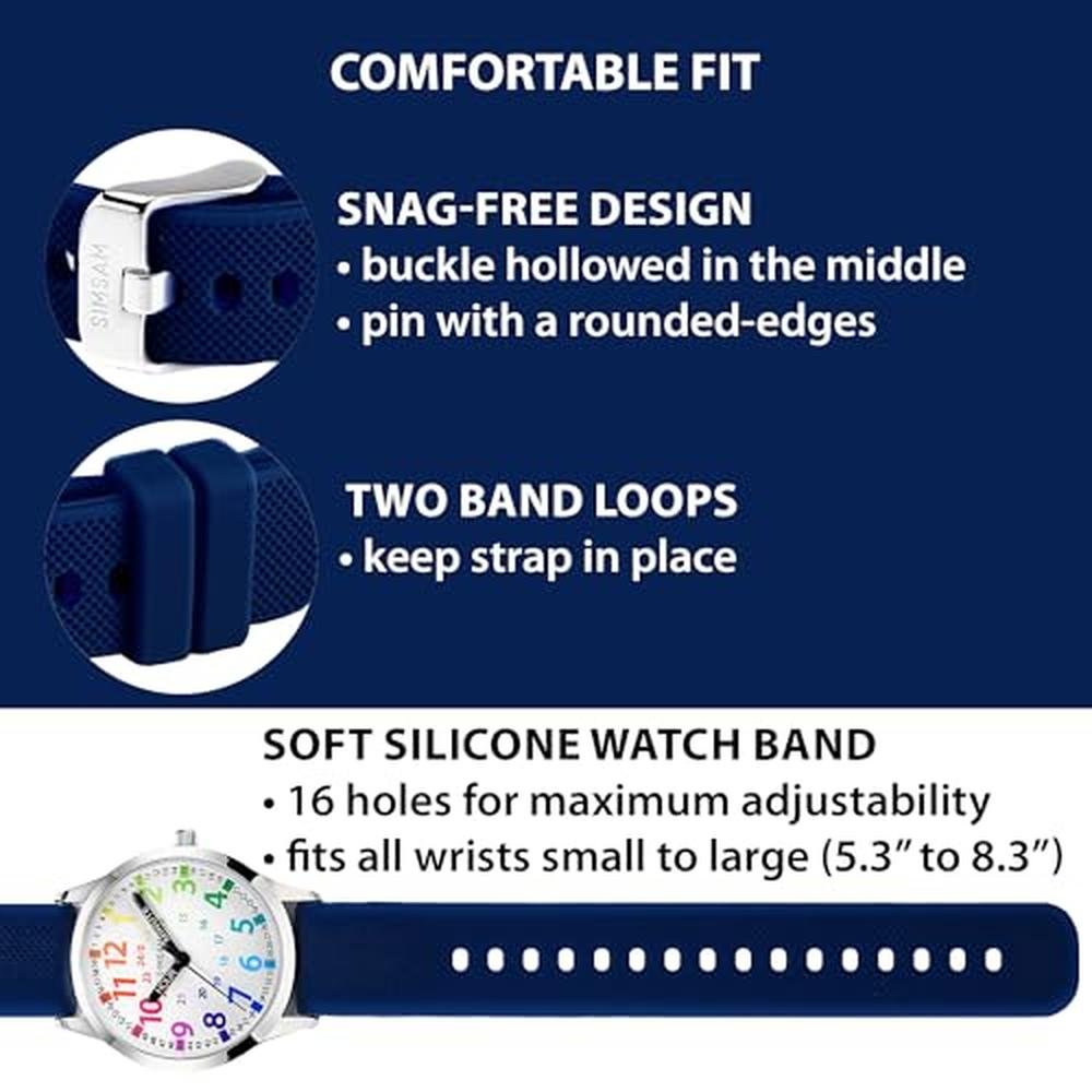 Simsam Kids Watch: Unisex Analog Timepiece for Ages 4-12 – Close-up Detail