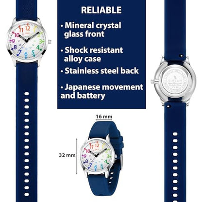 Simsam Kids Watch: Unisex Analog Timepiece for Ages 4-12 – In Use