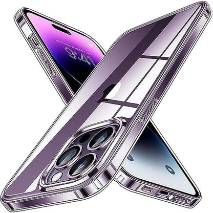 Clear Case: Simtect Ultra Clear Designed for iPhone 14 Pro – Front View