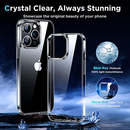 Clear Case: Simtect Ultra Clear Designed for iPhone 14 Pro – Side View