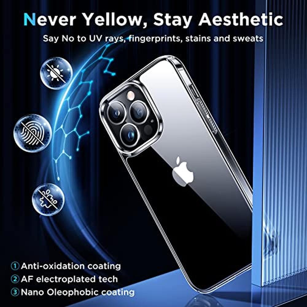 Clear Case: Simtect Ultra Clear Designed for iPhone 14 Pro – Close-up Detail