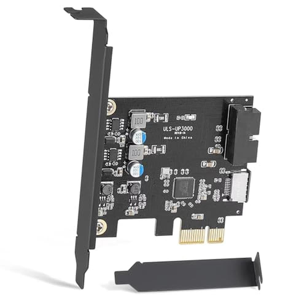 Front Panel: Sinefine PCIe x1 to USB 3.2 GEN1 5Gbp 19pin – Front View