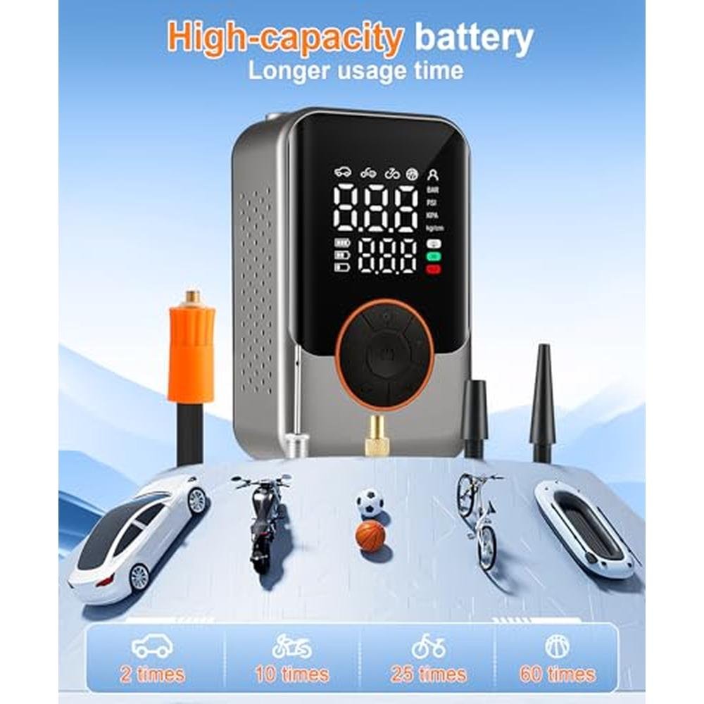 Air Car Accessories: SINGARO Tire Inflator Portable Air – Side View