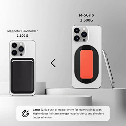 Magsafe Grip: Sinjimoru M-SGrip Black Magnetic Phone Holder – Close-up Detail