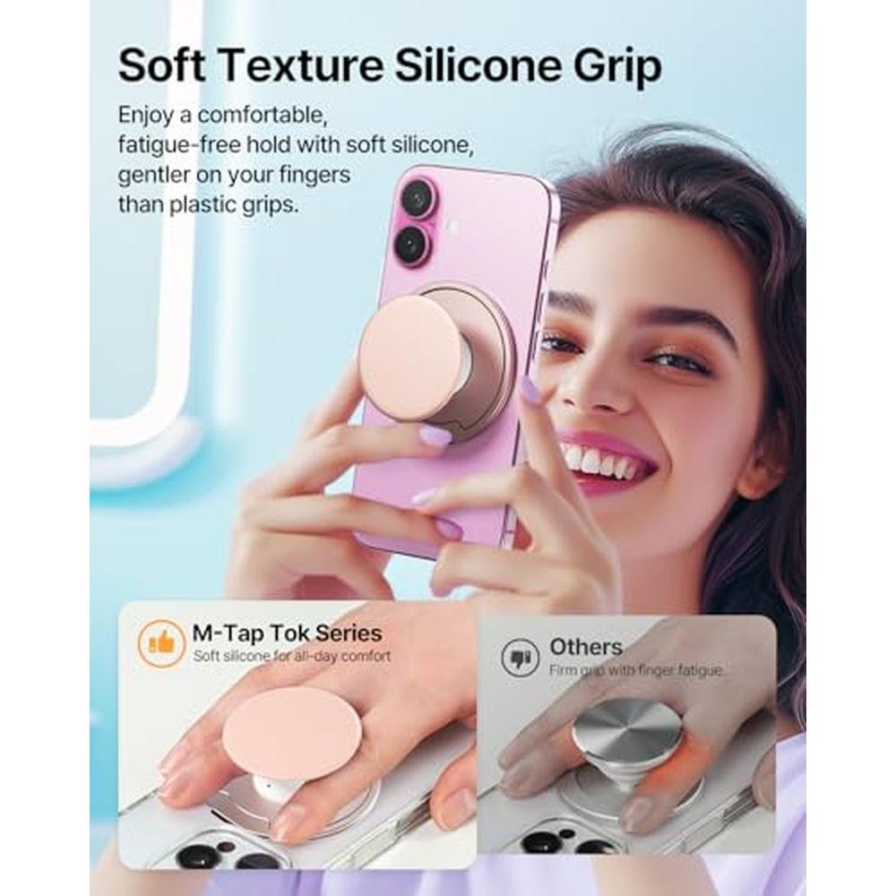 Sinjimoru MagSafe Phone Grip: 3000G Magnetic Hold – Side View