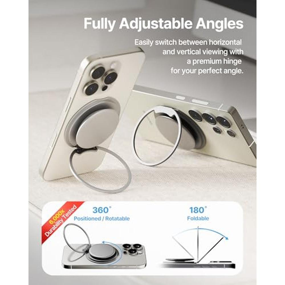 Sinjimoru MagSafe Phone Grip: 3000G Magnetic Hold – Close-up Detail