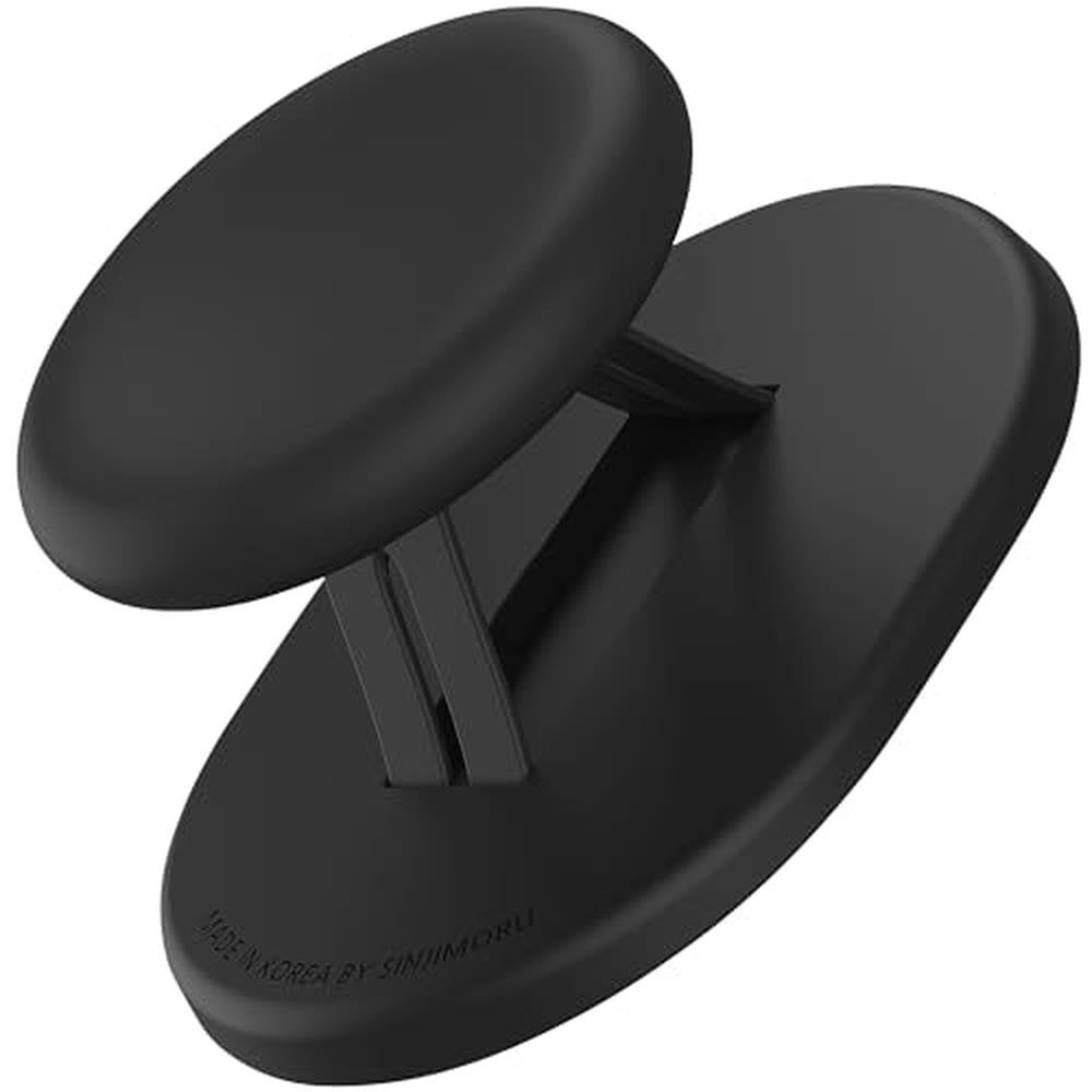 Magnetic Phone Grip: Sinjimoru M-Mini Tok Black – Front View